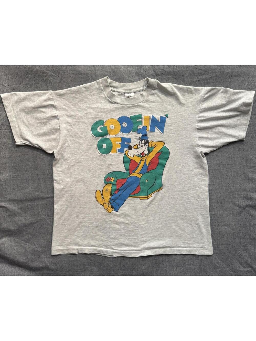 Vintage 90s 80s Disney Mickey & Co. Goofy Goofin' Off  Single Stitch T-Shirt OS